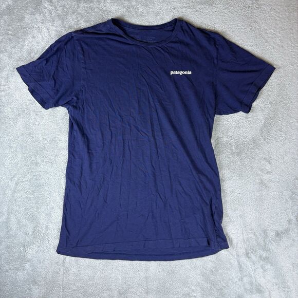 Patagonia Other - Patagonia Organic Cotton Shirt Size Medium Slim Fit Short Sleeve Blue